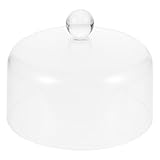 Tofficu Transparente Acryl Tortenhaube mit Rundem Griff Lebensmittelechte Kuchenhaube für Dessert...