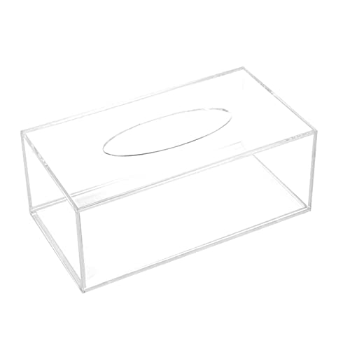 Caja de pañuelos transparente de TüCherbox, caja para pañuelos de papel, caja para pañuelos, caja para cosméticos, dispensador de pañuelos, dormitorio