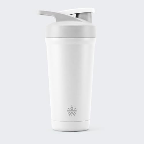 Image of Cult Stainless Steel Bottom Opener Shaker Bottle 700 ml, Leakproof Protein Mixer with Noise-Free Agitator, Wide Mouth, Dishwasher Safe, BPA-Free, Gym & Fitness Supplement Bottle