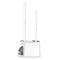 SetSail Toilet Brush and Plunger Set, Semi-HiddenToilet Plungers for Bathroom Heavy Duty Toilet Bowl Brush and Holder Hidden Toilet Plunger and Brush Set for Deeply Cleaning - White