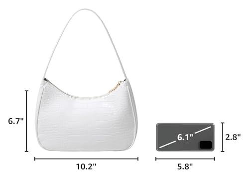 Image of CYHTWSDJ Shoulder Bags for Women, Cute Hobo Tote Handbag Mini Clutch Purse with Zipper Closure