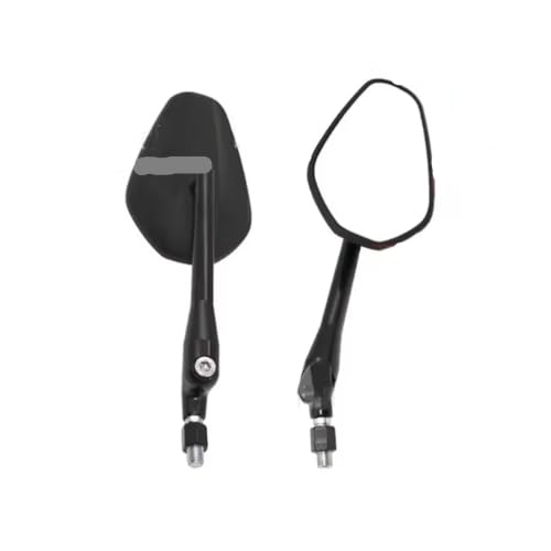 Espejo moto universal ovalado con sistema plegable anticaída negro de 8 y 10 mm