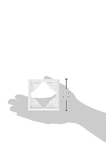 Kopp 309113063 Malta Abdeckrahmen für Senkrechte und waagerechte Montage 1-Fach, Arktis