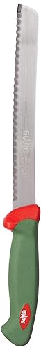 Image of Glare GA-107 Stainless Steel Bread & Pastry Knife for Cutting Cake, Butter,Wavy Edge, 26 cm Black, Swiss Made 320 MM