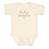 Personalized Baby Onesie Bodysuit – Custom Embroidered Newborn Outfit with Name, Year, or Message – Soft Cotton Gift for Pregnancy Reveal, Baby Shower, First Grandchild or Grandbaby (Style 6)