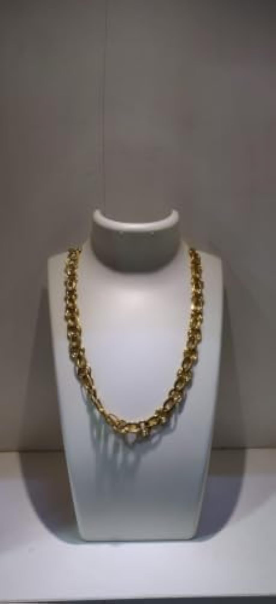 Men's Gold Plated Pleated Chain G CH 91
