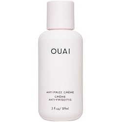 OUAI Anti Frizz Cream Travel Size - Moisturizing Hair Cream with Frizz Control & Heat Protection - Provides Hydration with Jackfruit & Beetroot Extract - Paraben, Phthalate & Sulfate Free (3 oz)