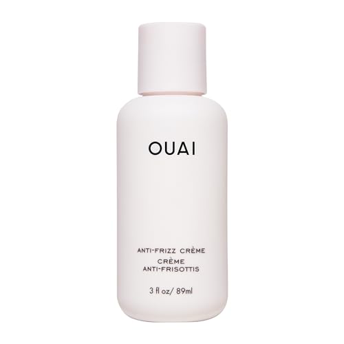 OUAI Anti Frizz Cream Travel Size – Moisturizing Hair Cream with Frizz Control & Heat Protection – Provides Hydration with Jackfruit & Beetroot Extract – Paraben, Phthalate & Sulfate Free (3 oz)