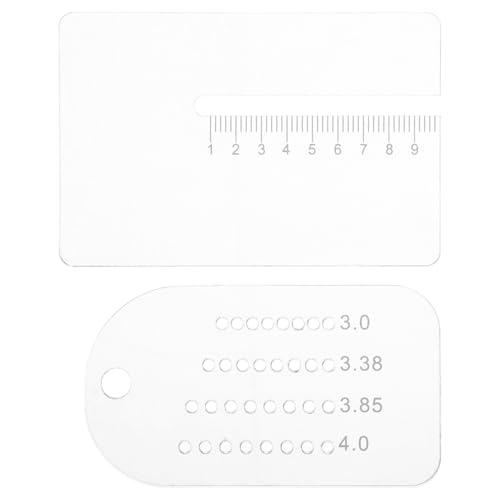 UTHCLO 2個多機能パンチツール 可能な斬距尺 穴あけ定規 革細工用ステッチラインスペーサー 縫製用高精マーキングプレート 携帯便利な