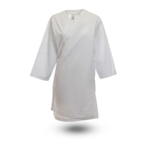 Chef Trends Pinnacle Image Wraparound Gown - No Pocket WR18 - White, Medium