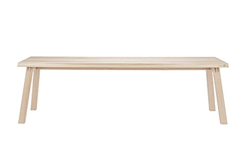 Banco Fritz de madera de roble hecho a mano por Anton Doll Holzmanufaktur - Banco de comedor de madera maciza - Banco de comedor estilo rústico, aspecto natural (130 cm) Cover