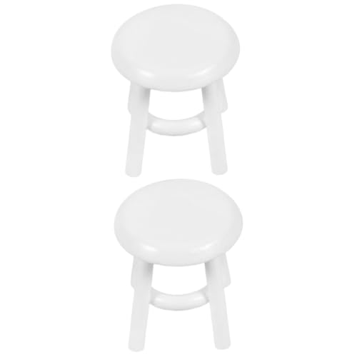 HEMOTON 2 Uds Muebles De De Muñecas Mini Taburete De Madera Modelo De Taburete En Miniatura Taburete De Decoración Mini Escena Ornamento De Muñecas Mini Taburete Modelo Muebles