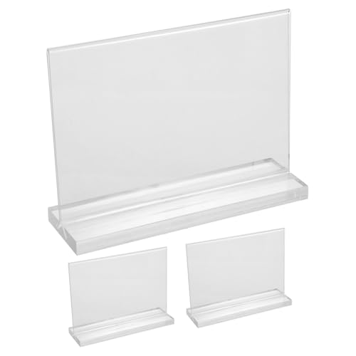 OUNONA Display Stand T-shape Riser for Restaurant Signs Wedding Numbers Desktop Cards
