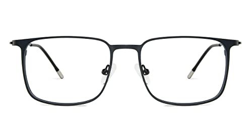 Image of VINCENT CHASE EYEWEAR Zero Power Bluecut & Antiglare Computer Eyeglasses For Eye Protection And Strain | Full Rim Square | Men & Women | Small | VC E13045