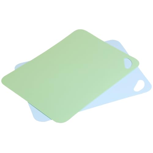 KESPER | Flexible Schneidunterlage (Anti-Rutsch) - 2er Set, Material: Kunststoff (PP), Maße: 38 x 28 x 0,2 cm, Farbe: Grün, Hellblau | 30552
