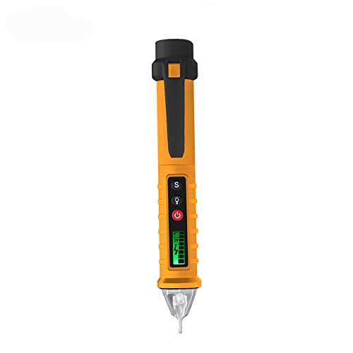ANENG VC1010 Electrical Tester Pen Digital AC/DC Voltage Detector Non Contact Power Cable Testing Electric Compact Pen Yellow Digital Voltage Detector