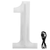 Hemobllo Letrero Neón LED Número Luz Decorativa para Dormitorio Fiesta Cumpleaños Propuesta Matrimonio Lámpara Ambiental Resistente y Duradera