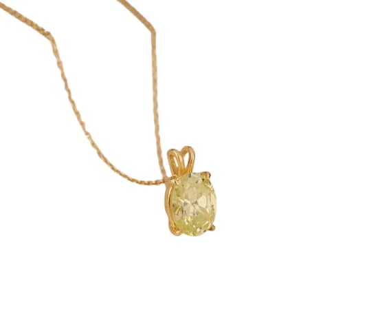 Pendentif citrine fait main argent 925 plaqué or pour femme