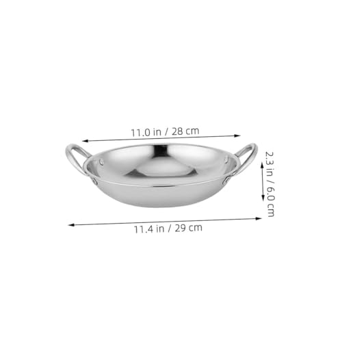 Wok de Acero Inoxidable con Doble Asa 0.99 lb miniatura 2