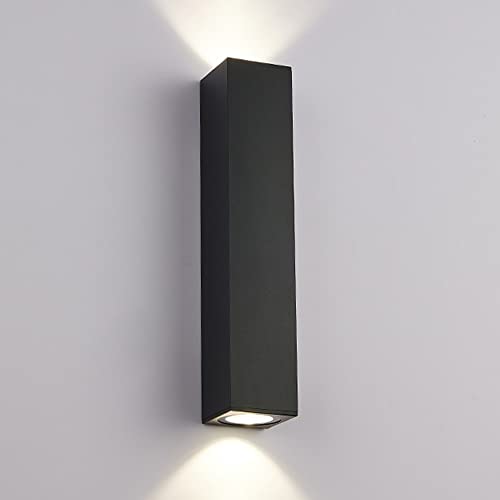 Aplique de pared de aluminio negro con acabado mate premium para interior moderno 2