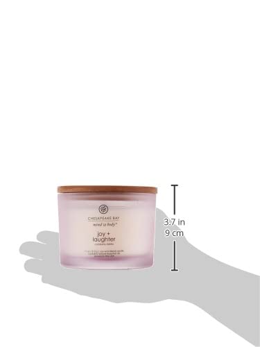Chesapeake Bay Candle Scented Candle, Joy + Laughter (Cranberry Dahlia), Coffee Table, Orange,Pink,Red #TOP3
