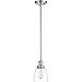 Quorum International 6" Clear Bell Pendant - Satin Nickel - 878-165