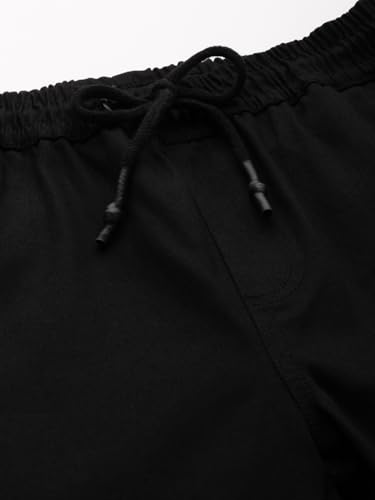 Image of The Indian Garage Co Men Slim Fit Solid Mid-Rise Stretchable Chino Joggers