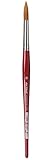 da Vinci Watercolor Series 5580 CosmoTop Spin Paint Brush, Round Synthetic with Red Handle, Size 12