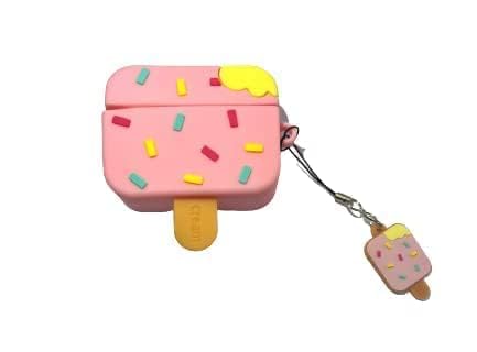 Image of Dezet Cute Soft Silicone Pouh Case for Airpods Pro GEN-2 (2022) � 3D Cartoon Animal Character Cover with Keychain Ring, Shockproof & Dustproof Protective Case for Kids & Girls (ICE Pink)