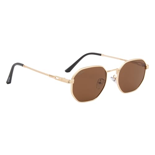 Image of Ted Smith Full Rim Oval Shape Branded and Stylish Sunglasses | Polycarbonate Lens & 100% UV Protection | Men & Women | Small to Medium | 52-21-140