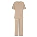 2 Piece Sets for Women Summer Casual Cotton Linen Suit Loose V-Neck Short Sleeve Tops and Pant Outfits with Pockets