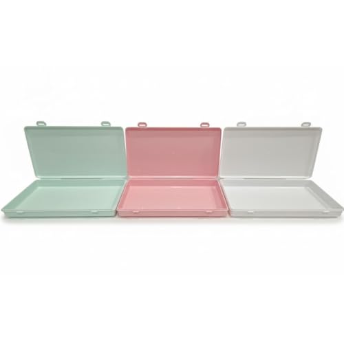 20x11 cm Sert Plastik Kapaklı Hijyenik Maske Saklama Kutusu, Çok Amaçlı Organizer, Karışık Renk