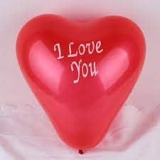 Ela Balloons I Love U Printed Heart Shape Latex Balloons - Red (Pack Of 70)