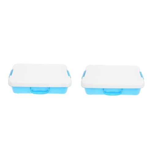 BESPORTBLE 2pcs Portable Sand Tray with Lid and Handle Small Outdoor Sandbox Box for Organized Play and Storage for Backyard and Beach Adventures