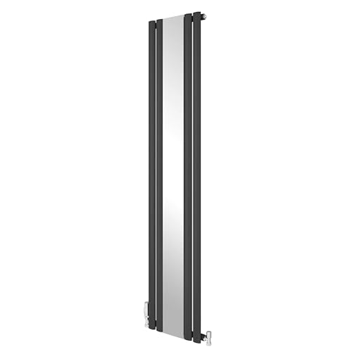 Acezanble 1800x381mm Modern Vertical Mirror Radiator Anthracite Oval Column Designer Central Heating Radiator - Image 3