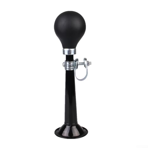 Bicicleta Air de 7 pulgadas con hierro galvanizado y PVC para bicicletas de montaña, carretera y motocicletas, compatible con manillar de 2 3 cm de diámetro alto y sonido rítmico (negro)
