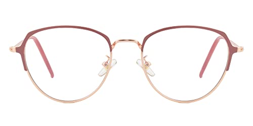 Image of Foster Grant Styles for Y.O.U. Los Angeles Blue Light Glasses For Women, Rose Gold, Lens Width: 52 mm