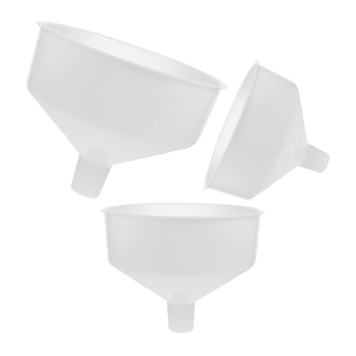 Embudos de cocina de plástico blanco USHOBE para rellenar botellas de forma limpia