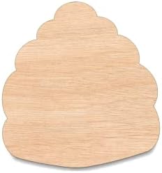 Unfinished Wood for Crafts - Bee Hive Shape - Woodland Wildlife - Large & Small - Pick Size - Laser Cut Wood Cutout Shapes Garden Honey Spring Flower - Various Size, 1/8 Inch Thickness, 1 Pcs
