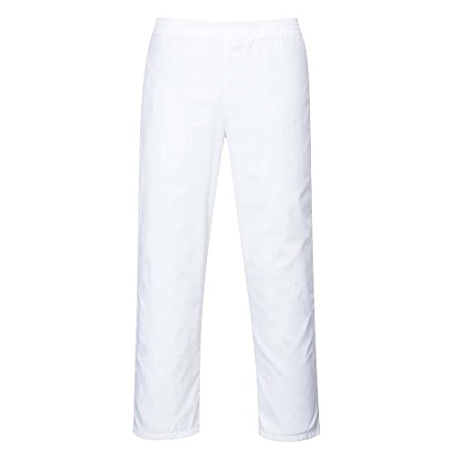 Portwest Pantalones De Panadero, Tamaño: S, Color: Blanco, 2208WHRS