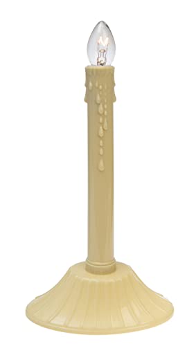 Creative Hobbies BRS 1042 ® Electric Candolier Indoor Christmas Candle Lamp, Ivory Plastic With Clear C7 Light Bulb thumb #1