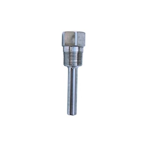 Tel-Tru 260TW009434 Threaded Thermowell Model 260Tw, 316Ss, 7.5" Insertion, 9.25" Overall Length, 3/4" Npt Process Connection, 0.260" Bore, Stepped Shank Cover