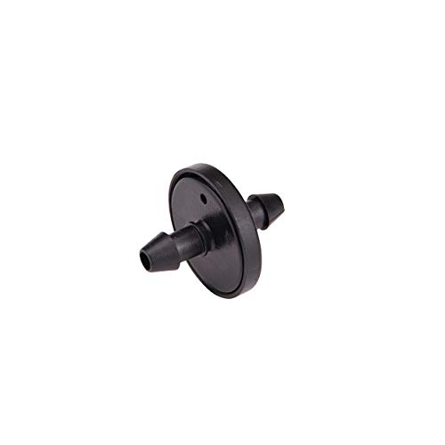 Raindrip 117025B 1 GPH Inline Dripper for Drip Irrigation Systems 25-Pack Drip Irrigation Emitters for Drip Irrigation Gardening Systems Fits 1/4-Inch Suppy Tubing Black