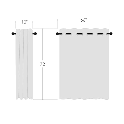 NICETOWN Smoky Blue Blackout Curtains for Bedroom 72 Inches Long, Thermal Insulated Room Darkening Grommet Window Curtains for Living Room Nursery, 66 inch x 72 inche, 1 Panel