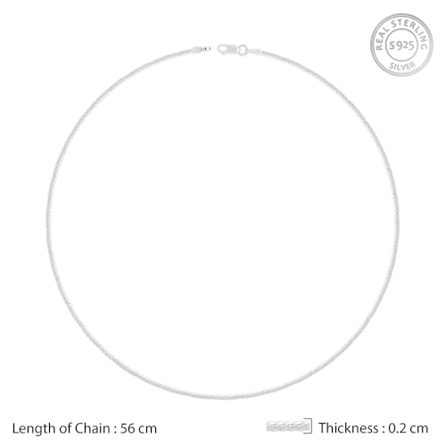 Image of GIVA 925 Silver Box Chain For Him| Gifts for Men and Boys | With Certificate of Authenticity and 925 Stamp | 6 Months Warranty