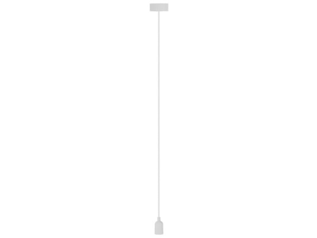 Image secondaire de Suspension Design Vellight en Silicone avec Cordon Textile Blanc - Hauteur Réglable E27