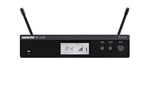 Shure BLX14R/B98 UHF Wireless System - Perfect for Guitar and Bass with 1/4 Jack - 14-Hour Battery Life, 300 ft Range | Includes Clip-on Instrument Mic & Single Channel Rack Mount Receiver | H9 Band #3