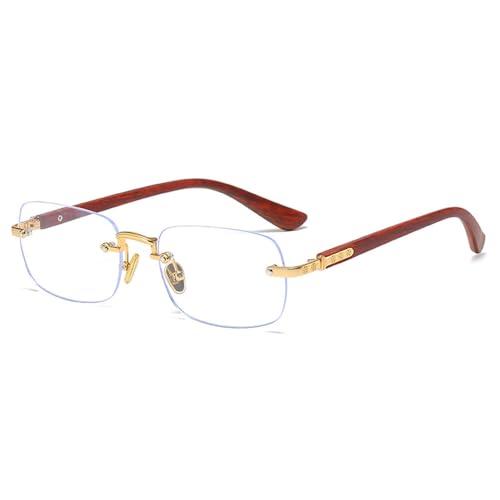 Lunettes rétro au travail avec une monture dorée élégante
