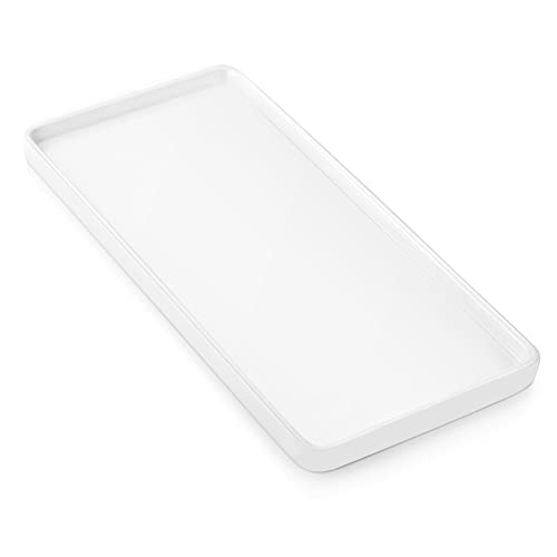 Nucookery 10 in Ceramic Bathroom Vanity Tray for Kitchen Counter, Porcelain Large Serving Tray