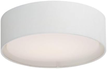 Maxim Lighting 10230WL Prime-120/277V 18W 1 LED Flush Mount-16 Inches Wide by 5.5 inches high, Finish Color: White Linen
